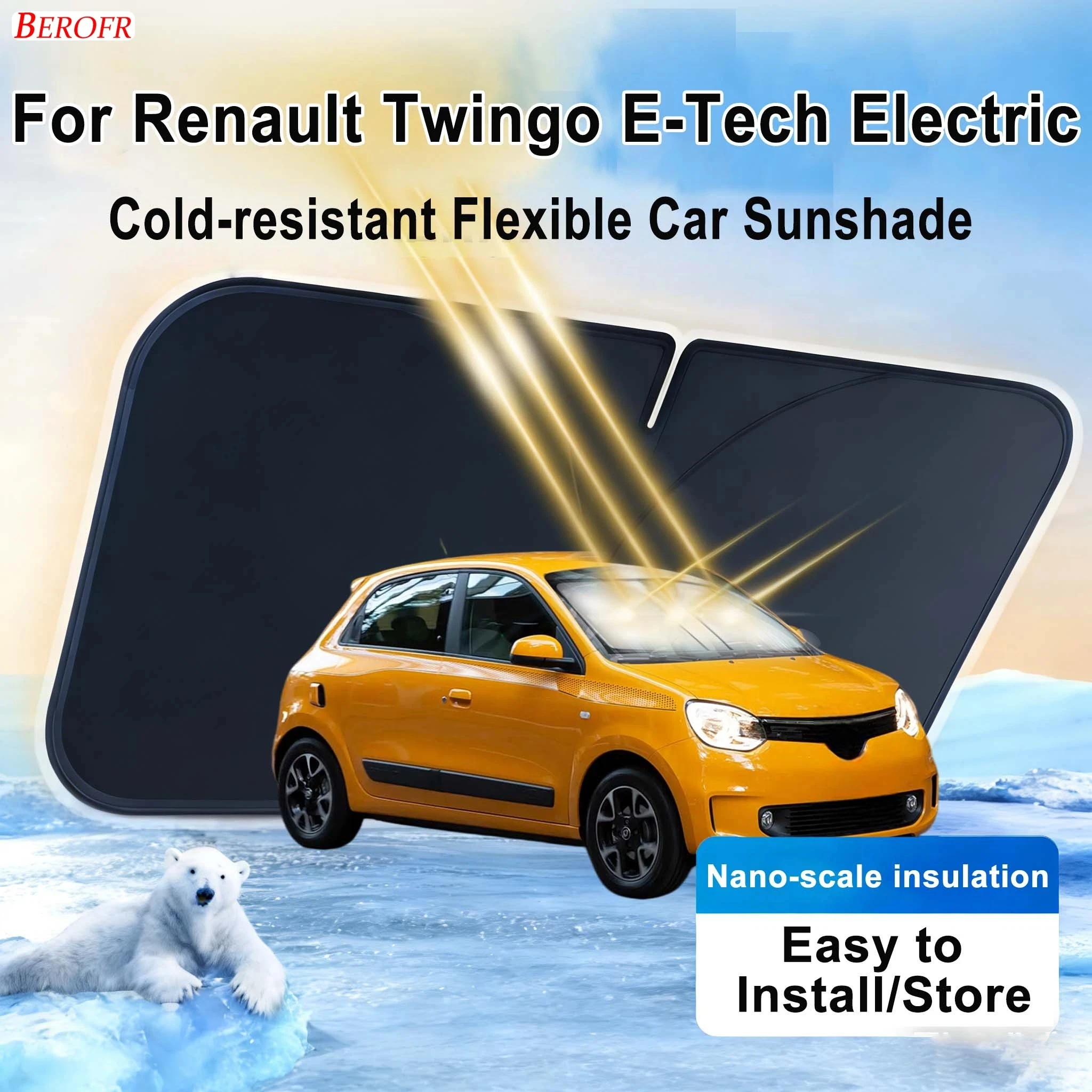 Tech Accessories For Car - Parasol para Parabrisas de Coche Renault