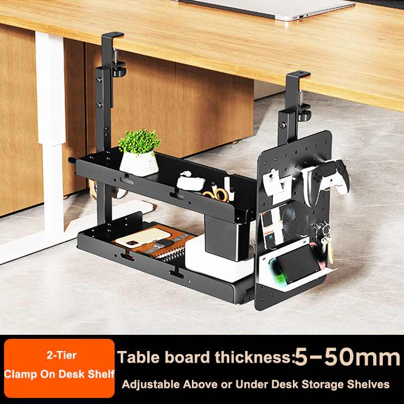 Tech Desktop Accessories - Estante de 2 niveles de 14