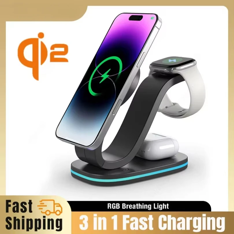 Wireless Charger 3 In 1 - Qi2 3 en 1 base de