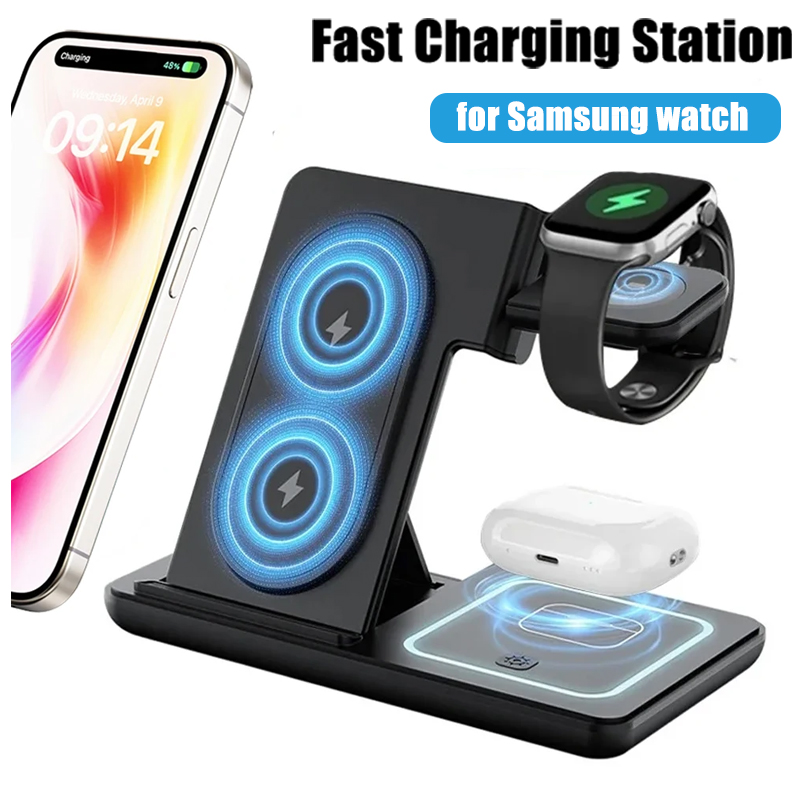 Wireless Charger 3 In 1 - Soporte de escritorio con cargador inalámbrico