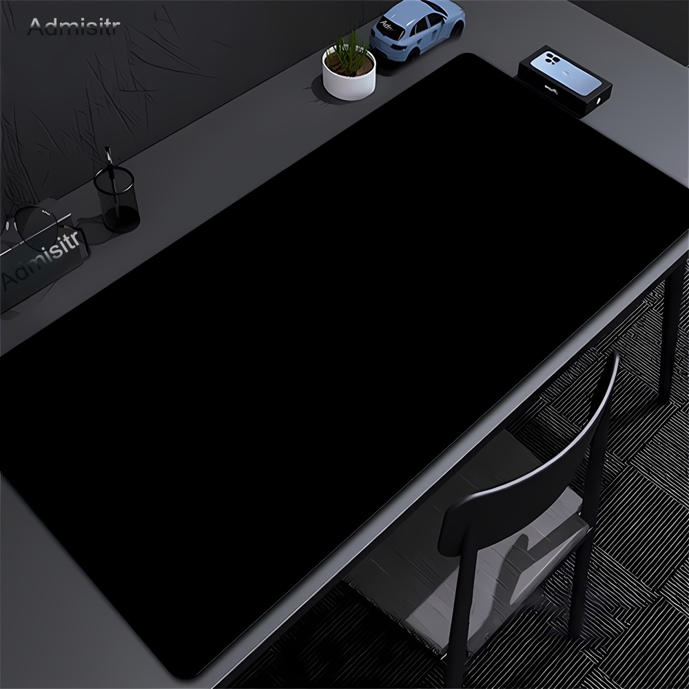Tech Desktop Accessories - Alfombrilla de ratón negra grande, alfombrilla