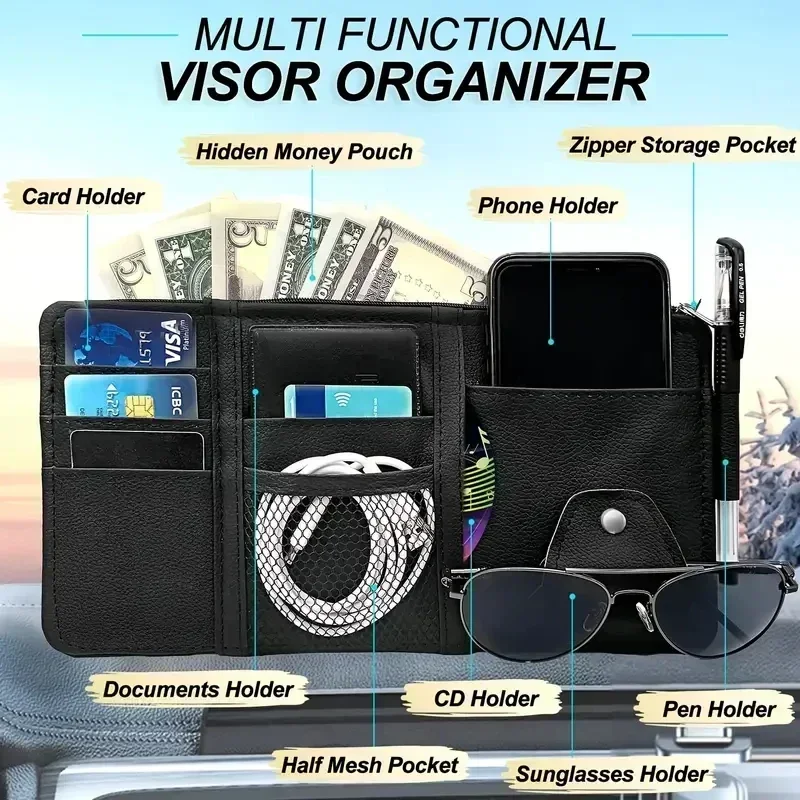 Organizador de Visera para Aut - Tech Accessories For Car reseña y precio