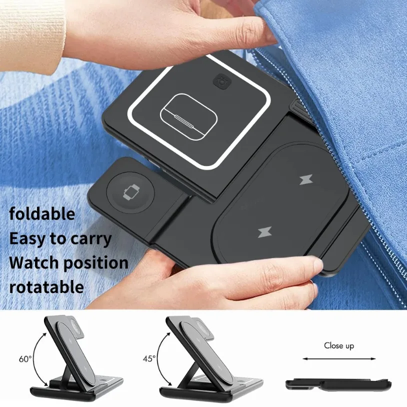 Soporte de escritorio con carg - Wireless Charger 3 In 1 reseña y precio