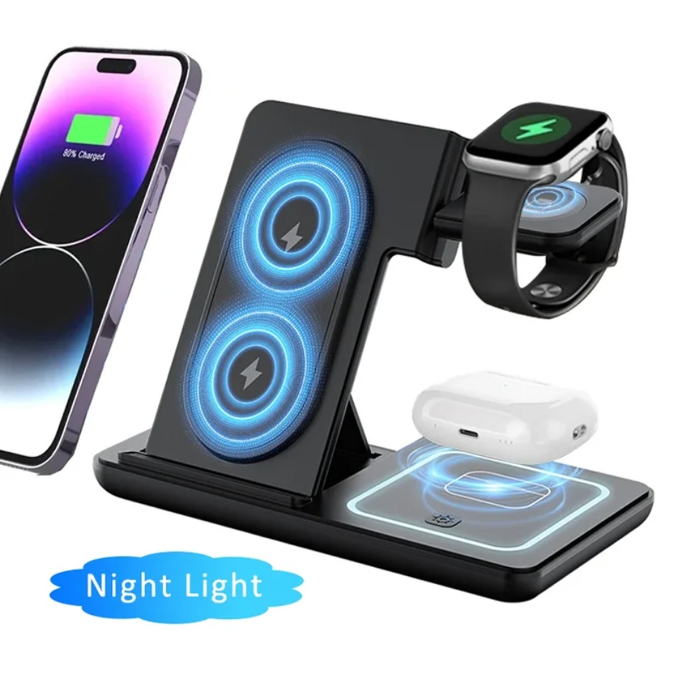 Luz LED nocturna 3 en 1, carga - Wireless Charger 3 In 1 reseña y precio
